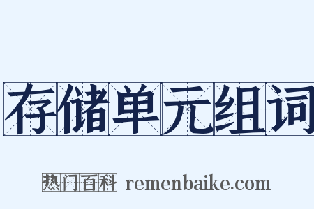 存储单元组词是什么意思的图片